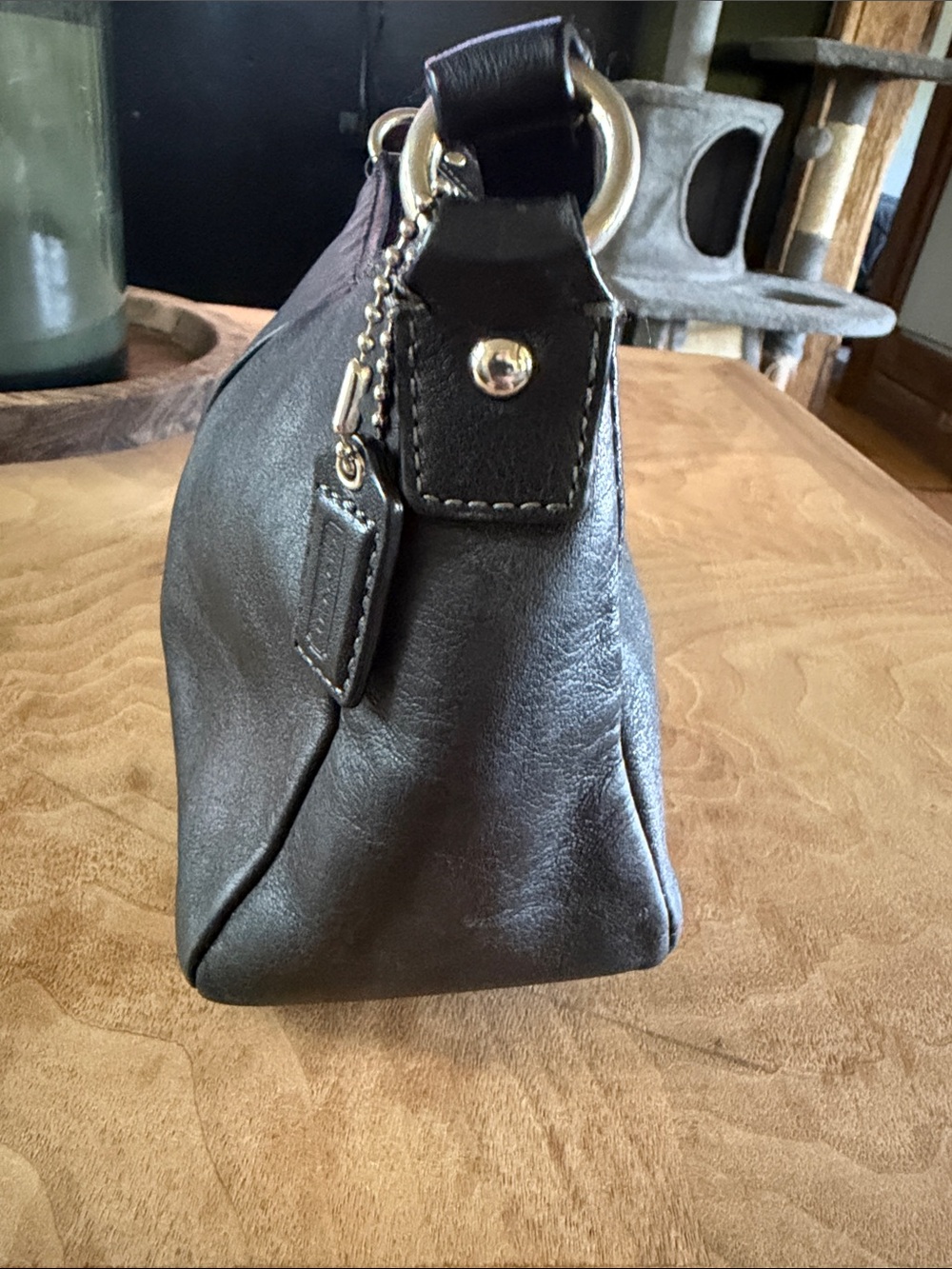 Vintage Coach Y2K Demi Baguette Shoulder Bag Black Leather - Picture 7 of 12